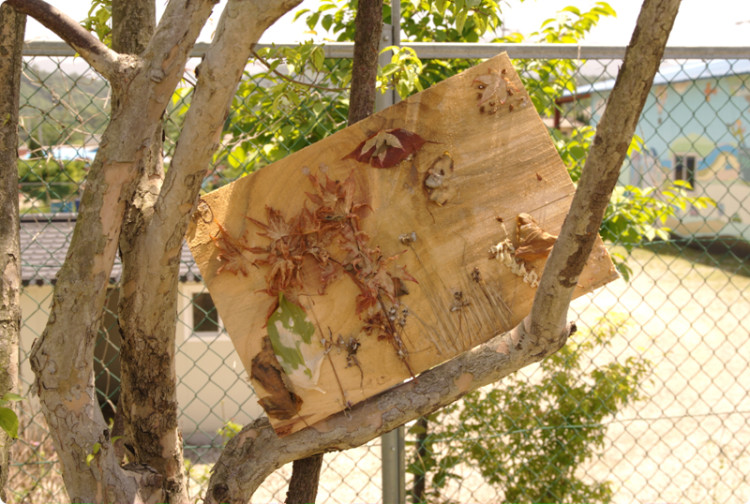 작년에 진행한 자연미술의 흔적이라는 군요 .